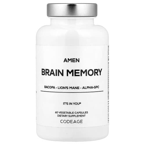 Codeage, Amen, Brain Memory, 60 Vegetable Capsules