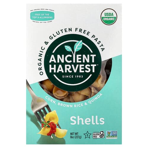 Ancient Harvest, Organic & Gluten Free Pasta, Shells, 8 oz (227 g)