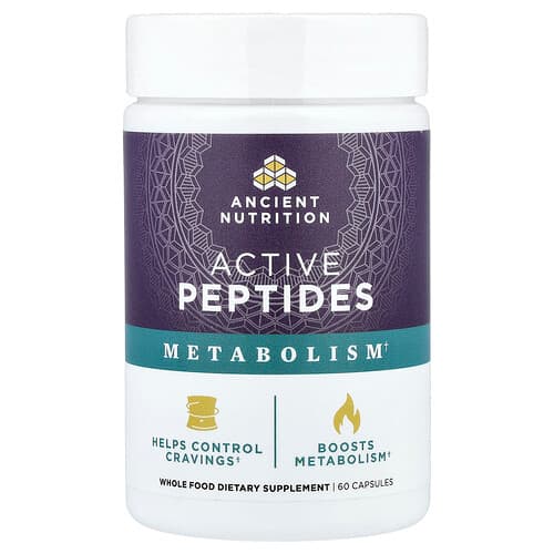 Ancient Nutrition, Active Peptides, Metabolism, 60 Capsules