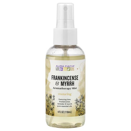 Aura Cacia, Aromatherapy Mist, Frankincense & Myrrh, 4 fl oz (118 ml)