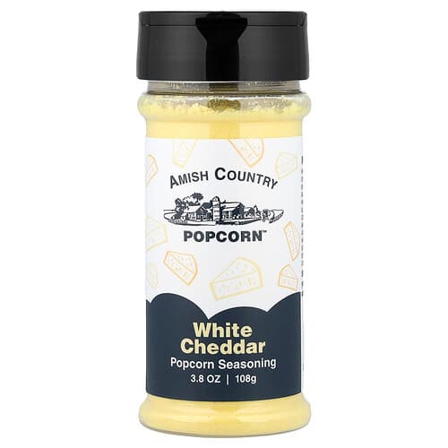 Amish Country Popcorn, Popcorn Seasoning, White Cheddar, 3.8 oz (108 g)