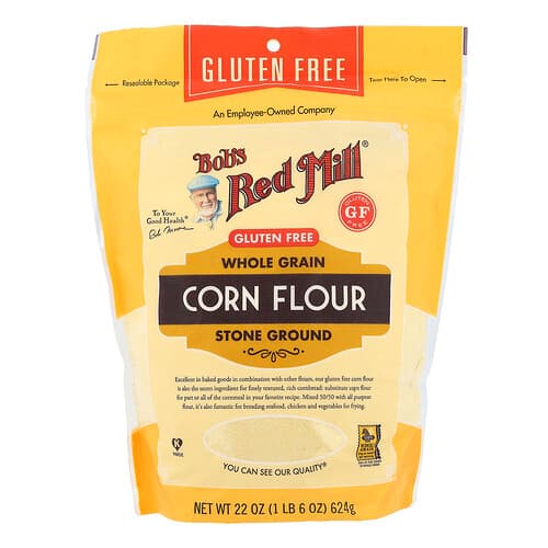Bob's Red Mill, Gluten Free Corn Flour, Whole Grain, 1 lb 6 oz (624 g)