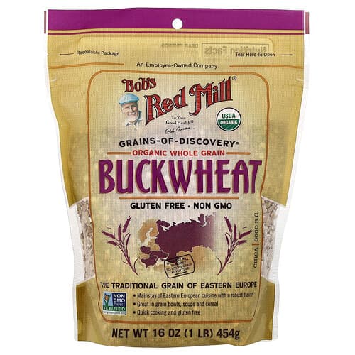 Bob's Red Mill, Organic Buckwheat, Whole Grain, 16 oz (454 g)