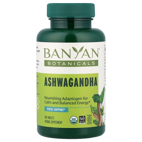 Banyan Botanicals, Ashwagandha, 180 Tablets (500 mg per Tablet)