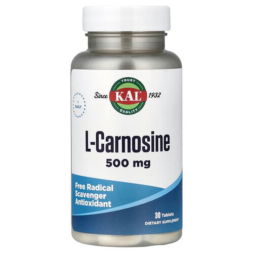 KAL, L-Carnosine, 500 mg, 30 Tablets