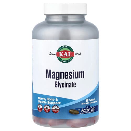 KAL, Magnesium Glycinate, 90 Softgels (105 mg per Softgel)
