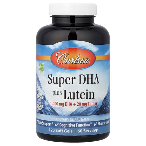 Carlson, Super DHA Plus Lutein, 120 Soft Gels