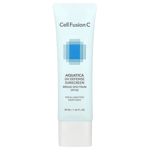 Cell Fusion C, Aquatica UV Defense Sunscreen, For All Skin Types, SPF 50, 1.69 fl oz (50 ml)