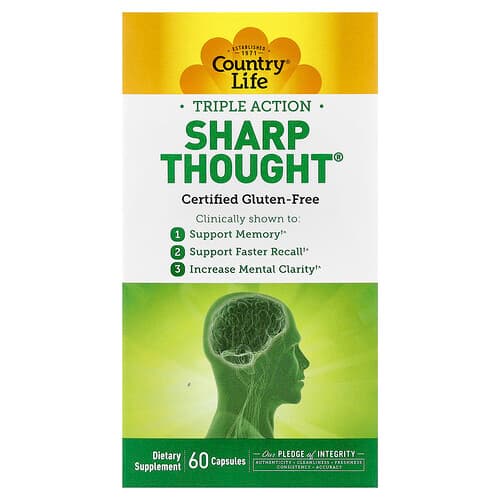 Country Life, Sharp Thought®, Triple Action, 60 Capsules