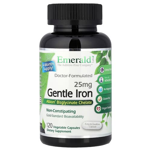 Emerald Laboratories, Gentle Iron, 120 Vegetable Capsules