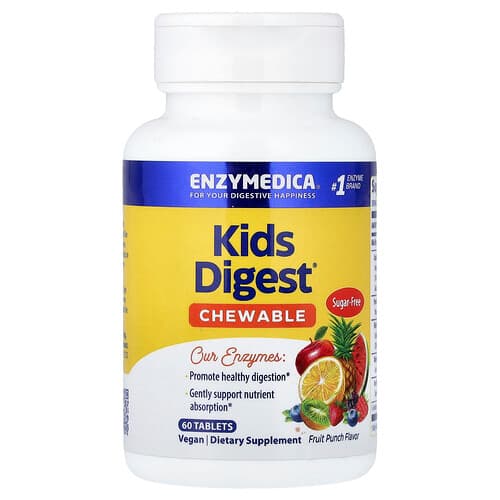 Enzymedica, Kids Digest®, Fruit Punch, 60 Chewable Tablets