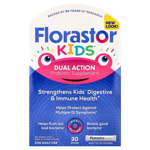 Florastor, Kids® Probiotic Supplement Powder, 30 Sticks