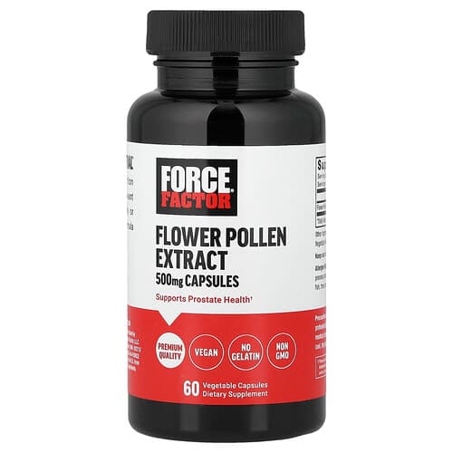 Force Factor, Flower Pollen Extract, 500 mg, 60 Vegetable Capsules