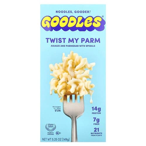 Goodles, Twist My Parm, Asiago and Parmesan With Spirals, 5.25 oz (149 g)