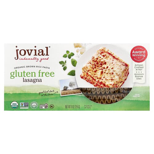 Jovial, Organic Brown Rice Pasta, Lasagna, 9 oz (255 g)