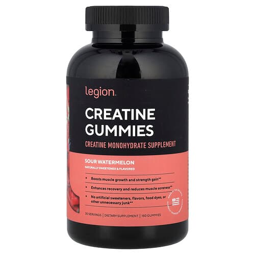 Legion Athletics, Creatine Gummies, Sour Watermelon , 150 Gummies