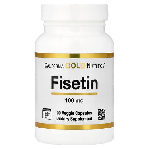 California Gold Nutrition, Fisetin, 100 mg, 90 Veggie Capsules