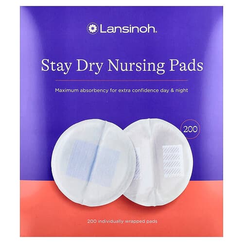 Lansinoh, Stay Dry Nursing Pads, 200 Individually Wrapped Pads