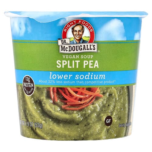 Dr. McDougall's, Vegan Soup Split Pea, Lower Sodium, 1.9 oz (53 g)