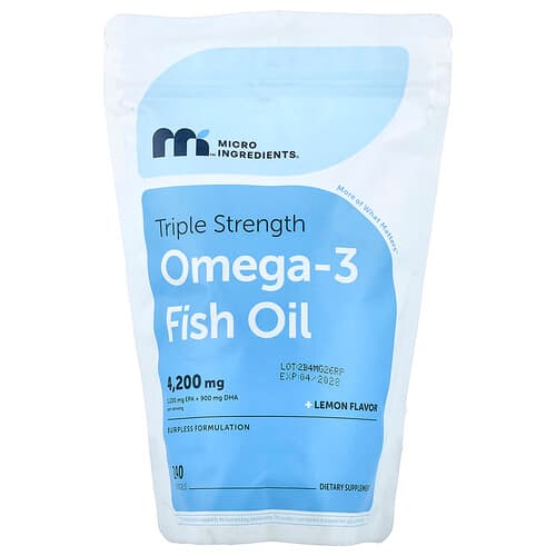 Micro Ingredients, Omega-3 Fish Oil, Lemon, 240 Softgels