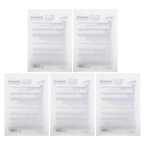 Mixsoon, Bifida Beauty Mask Pack, 5 Masks, 0.17 oz (5 g) Each