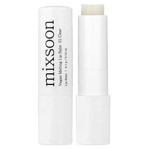 Mixsoon, Vegan Melting Lip Balm, 01 Clear, 0.14 oz (4.1 g)
