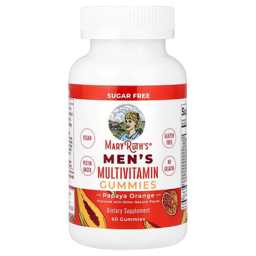 MaryRuth's, Men's Multivitamin Gummies, Papaya Orange, 60 Gummies