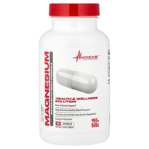 Metabolic Nutrition, Magnesium, 90 Capsules (650 mg per Capsule)