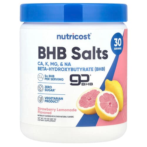 Nutricost, BHB Salts, goBHB®, Strawberry Lemonade, 9.5 oz (267 g)