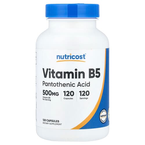 Nutricost, Vitamin B5, 120 Capsules