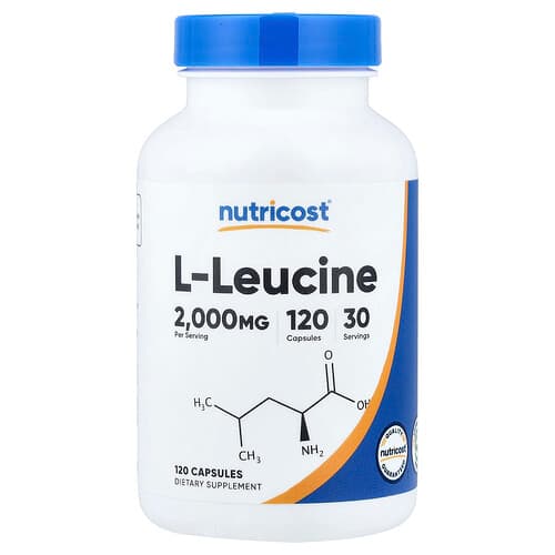 Nutricost, L-Leucine, 120 Capsules (500 mg per Capsule)