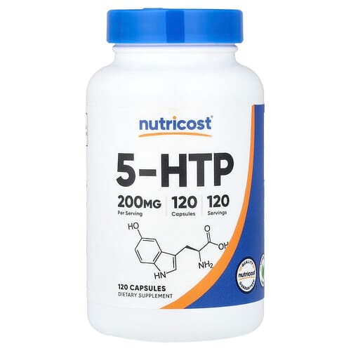Nutricost, 5-HTP, 200 mg, 120 Capsules