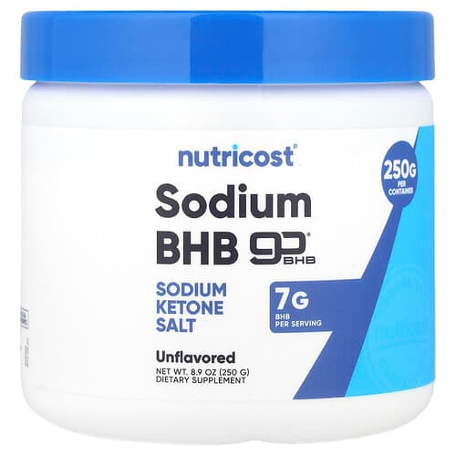Nutricost, Sodium BHB, goBHB®, Unflavored, 8.9 oz (250 g)