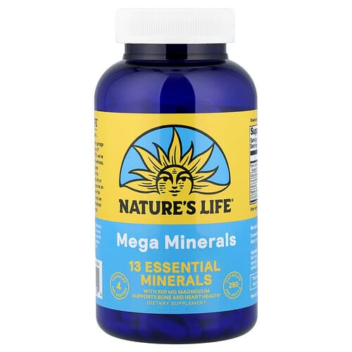 Nature's Life, Mega Minerals, 250 Capsules