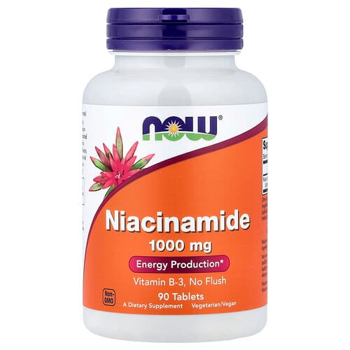 NOW Foods, Niacinamide, 1,000 mg, 90 Tablets