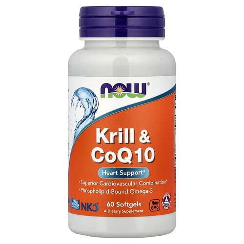 NOW Foods, Krill & CoQ10, 60 Softgels