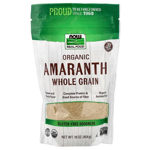 NOW Foods, Organic Amaranth, Whole Grain, 16 oz (454 g)