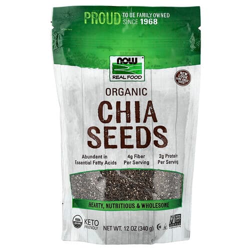 NOW Foods, Real Food, Organic Chia Seeds, 12 oz (340 g)