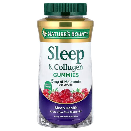 Nature's Bounty, Sleep & Collagen Gummies, Berry, 140 Gummies
