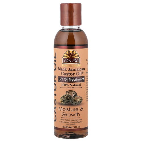 Okay Pure Naturals, Black Jamaican Castor Oil®, Hot Oil Treatment, 6 oz (177 ml)