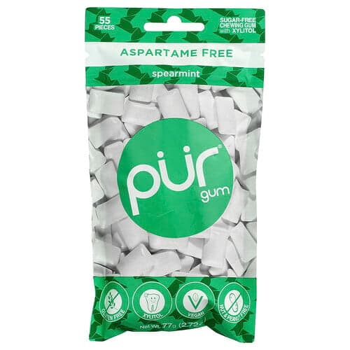 The PUR Company, Chewing Gum, Spearmint, 55 Pieces, 2.72 oz (77 g)