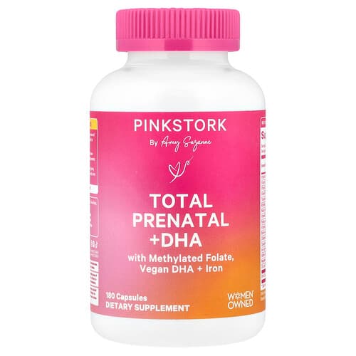 Pink Stork, Total Prenatal + DHA, 180 Capsules