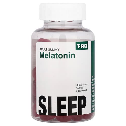 T-RQ, Adult Gummy, Melatonin, Strawberry, 60 Gummies (2.5 mg per Gummy)