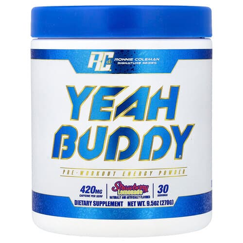 Ronnie Coleman, Signature Series, Yeah Buddy®, Pre-Workout Energy Powder, Strawberry Lemonade, 9.5 oz (270 g)