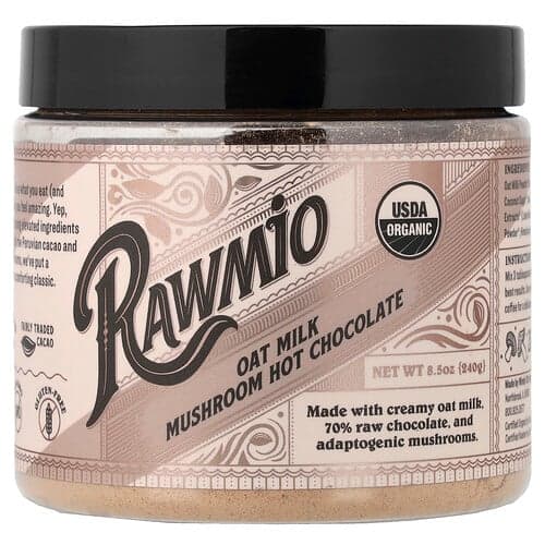 Rawmio, Oat Milk Mushroom Hot Chocolate, 8.5 oz (240 g)