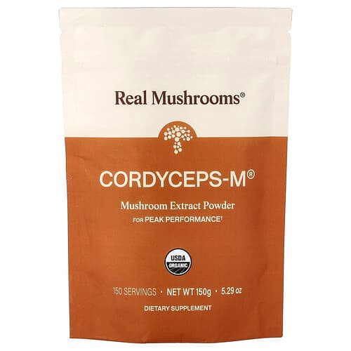 Real Mushrooms, Cordyceps-M®, Organic Mushroom Extract Powder, 5.29 oz (150 g)