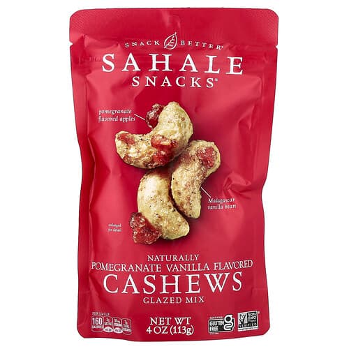 Sahale Snacks, Glazed Mix, Pomegranate Vanilla Cashews, 4 oz (113 g)