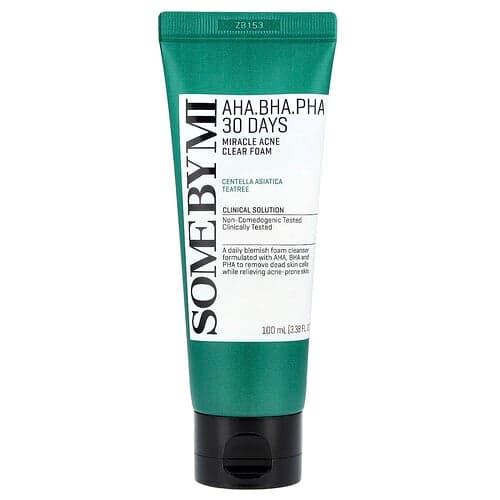 SOME BY MI, AHA, BHA, PHA 30 Days Miracle Acne Clear Foam, 3.38 fl oz (100 ml)