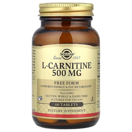 Solgar, L-Carnitine, Free Form, 60 Tablets (500 mg per Tablet)