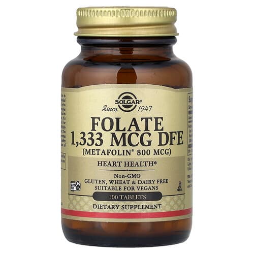 Solgar, Folate, 1,333 mcg DFE, 100 Tablets